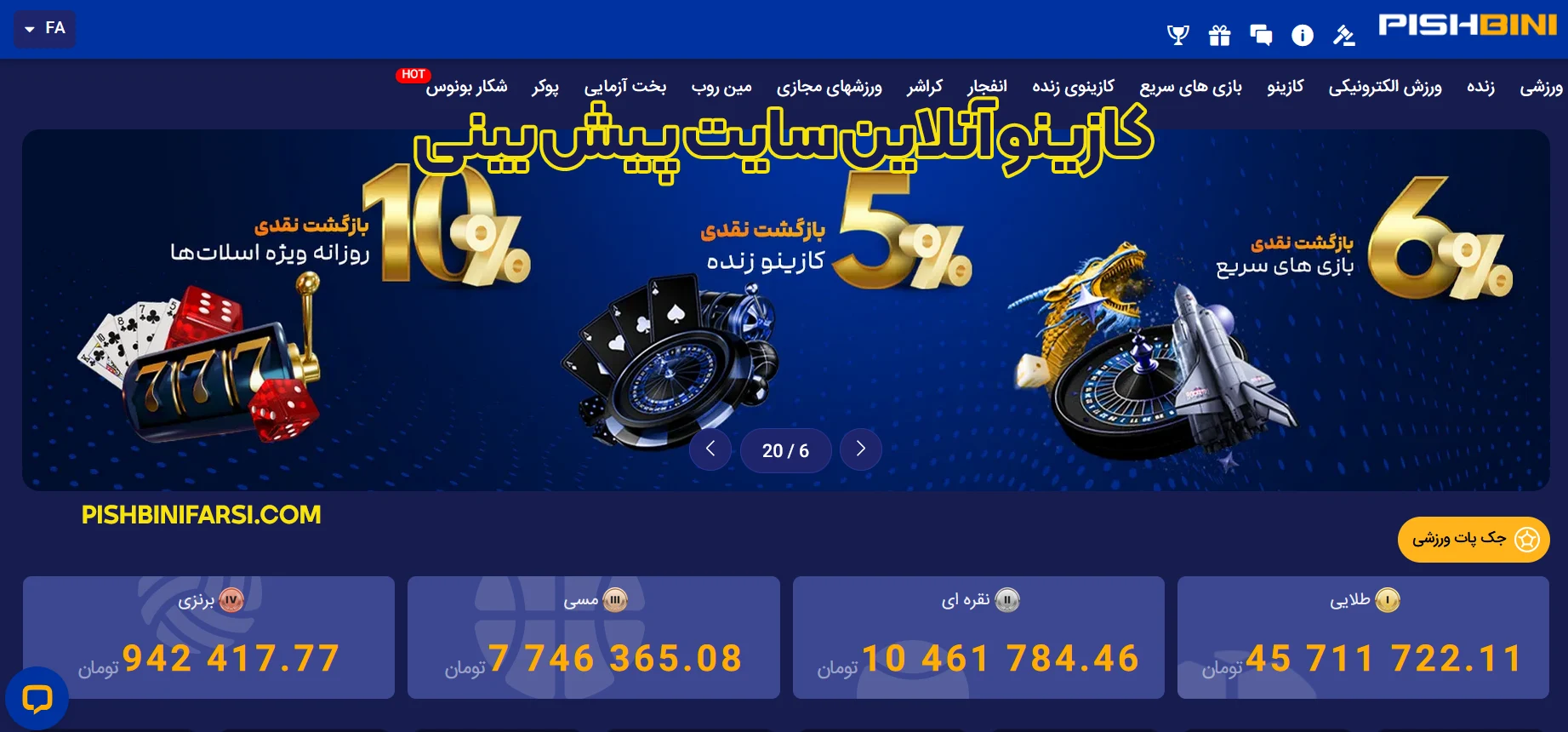 کازینو آنلاین سایت پیش بینی